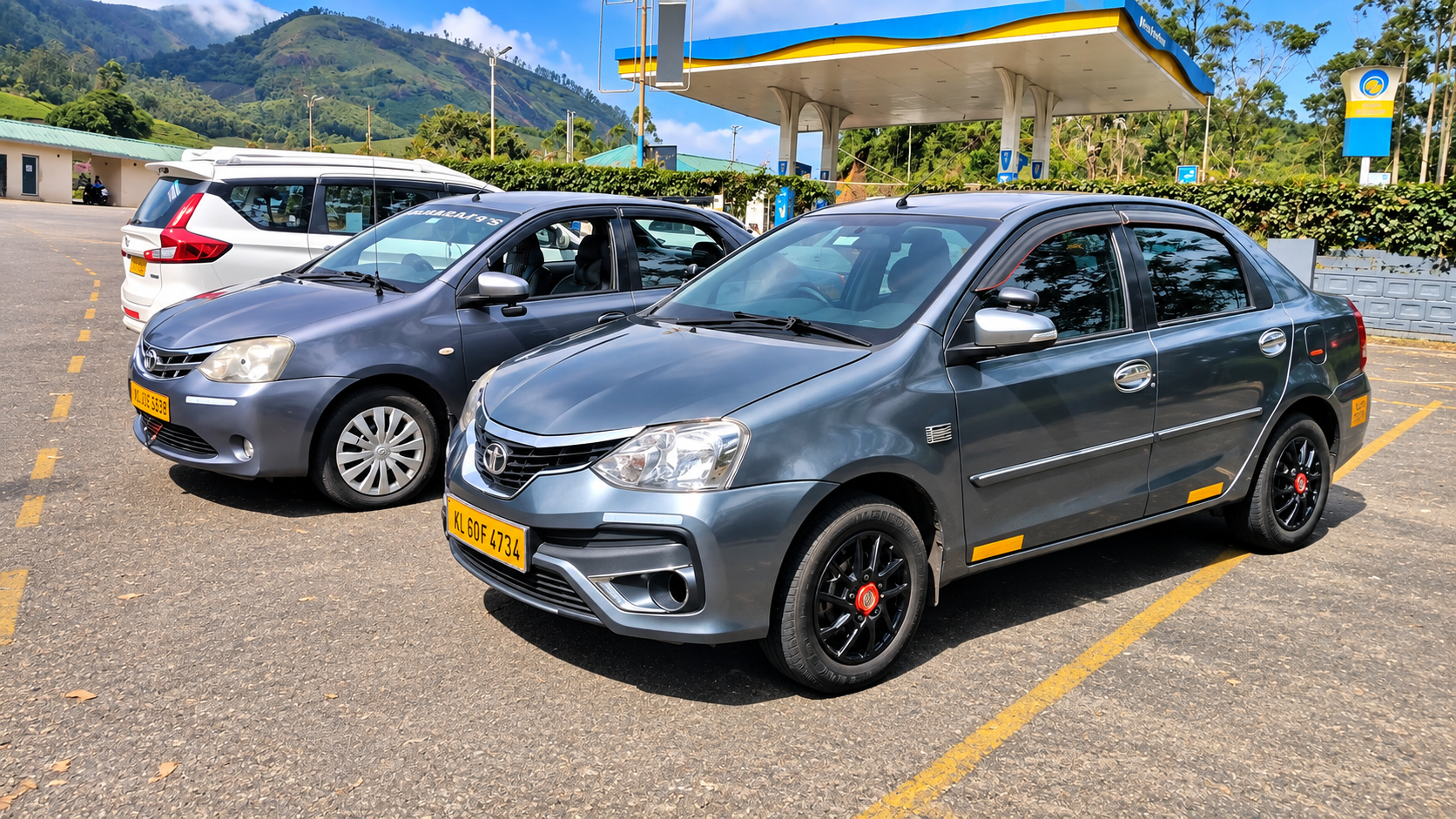 Toyota Etios_new car used for Munnar outstation travels