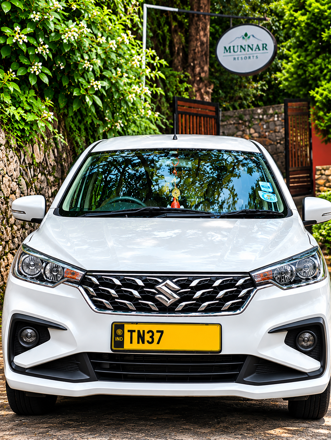 Sedan car used for Munnar outstation travels